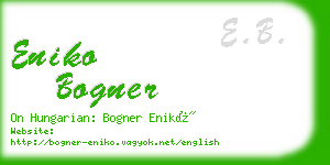eniko bogner business card